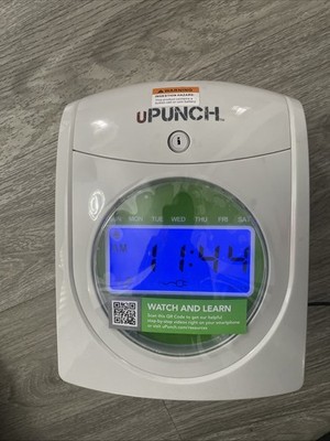 uPunch HN1500 Punch-to-Pay Time Clock Bundle with 100 Cards, Card Rack and 2...