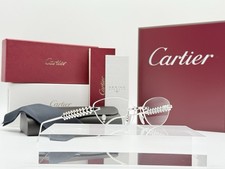 Cartier Rimless Cat Eye Silver Ref. CT0565O 100 Genuine Frames