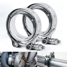 2X 3inch flange V-Band Clamp &304 Stainless Steel kit Vband for Exhaust Downpipe