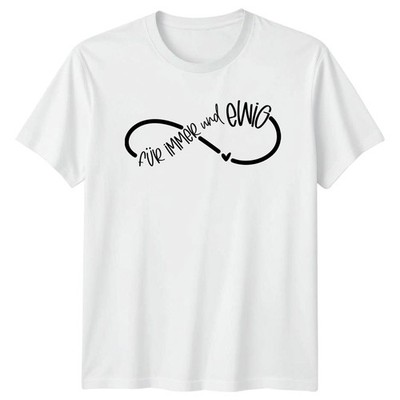 F�r Immer Und Perücke T-Shirt Infinity Liebe Jahrestag Geschenk für Sie und Ihn