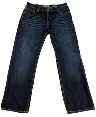 Buckle BKE Tyler Straight Leg Jeans Men 34 Blue Denim Authentic Logo Casual Wear