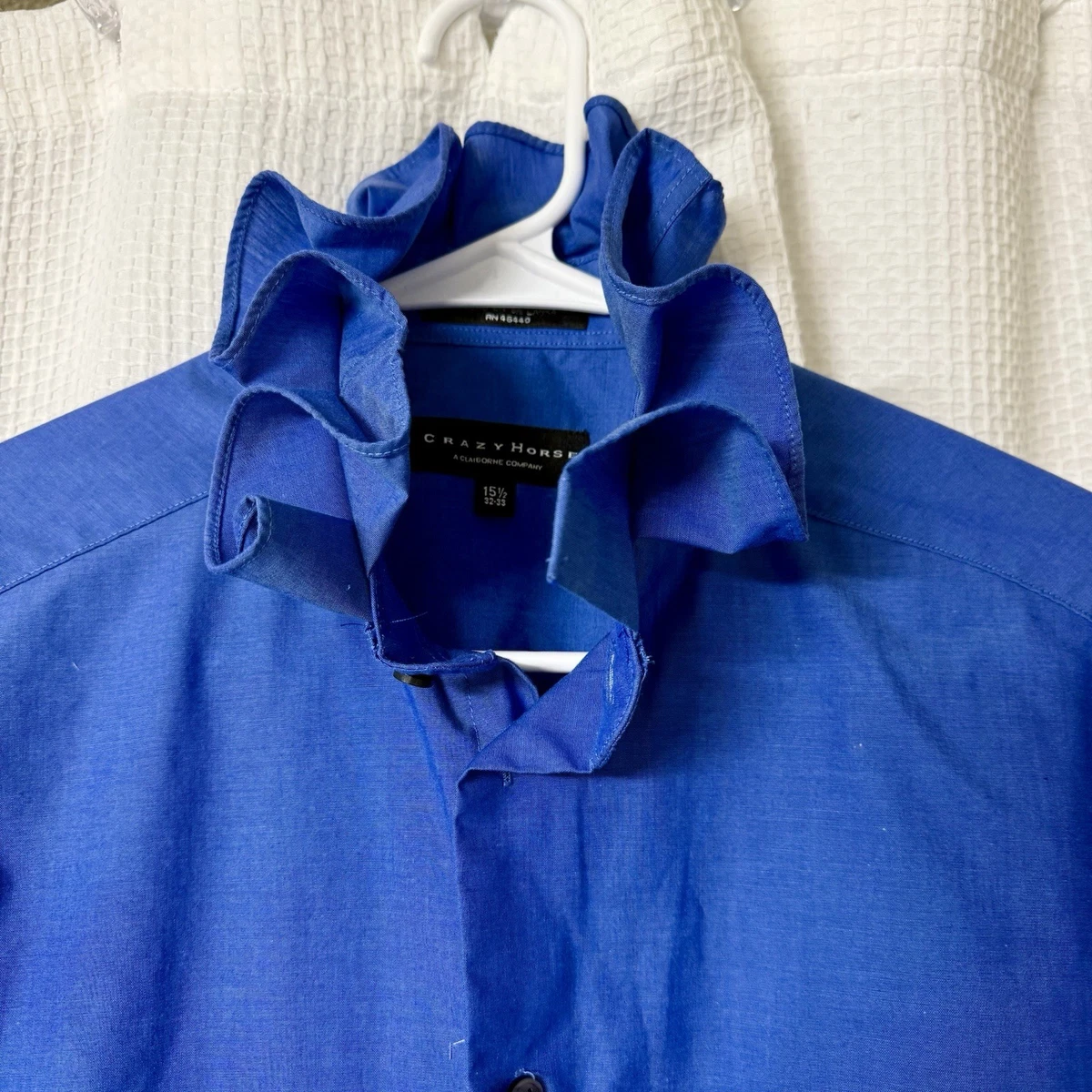 crazy horse mens dress shirts Crazy Horse Purple Sateen Cotton Mens Button