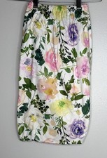 Floral Pobi Baby Crib Sheet Watercolor Fitted Cotton Yellow, Green Purple Pink