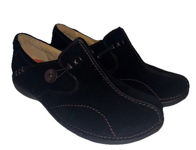 Clarks Women s Unstructured Suede Loafers Slip-On Comfort Shoes Sz 8.5 Walk NWOT