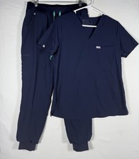 FIGS Scrub Set Women Catarina Pocket Top Small FreeX Lined Zamora Joggers Medium