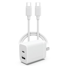 30W PD Dual Wall Charger  USB-C to USB-C