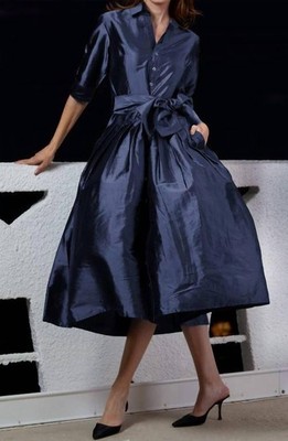 Dizzy-Lizzie Mrs Maisel Silk Tea Length Dress Size L