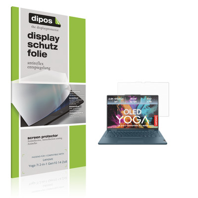 2x Schutzfolie matt für Lenovo Yoga 7i 2-in-1 Gen10 14 Zoll Displayschutzfolie