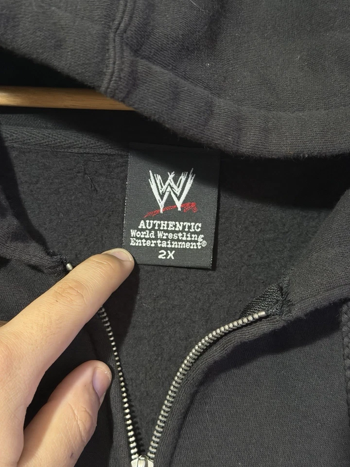 Vintage WWE Rated R Superstar Edge Wrestling Zip-Up Sweater Size 2XL  - Image 4 of 4