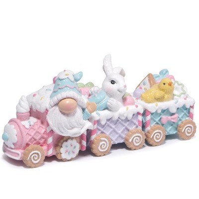 8.25'' Easter Day Gnomes Train Decoration Colorful Gingerbread Figurines for T...