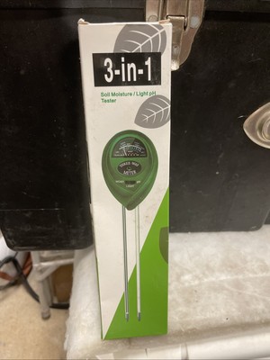 3 in 1 Soil Moisture/Light pH Tester for Indoor and Outdoor Soil Testing
