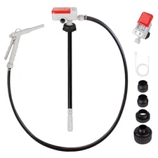Fuel Transfer Pump for Oil, Gasoline, Diesel Portable Siphon Pump with Hose