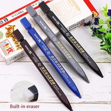 Thick Flat Head Mechanical Pencil Drawing 2B with Refills Pencil Office Supplies