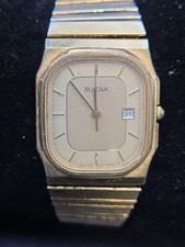 Vintage Bulova 26mm Gold Date Dial Mens Watch C863056