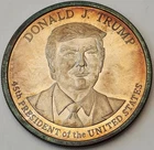 Golden State Mint Donald J. Trump 1 oz Silver Round 45th President. Nicely Toned