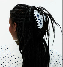 Parke Claw Clip Polka Dots White Hair Clip Brand New