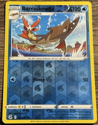 Barraskewda - 083/264 - Reverse Holo - Fusion Strike - Pokemon TCG LP (L)