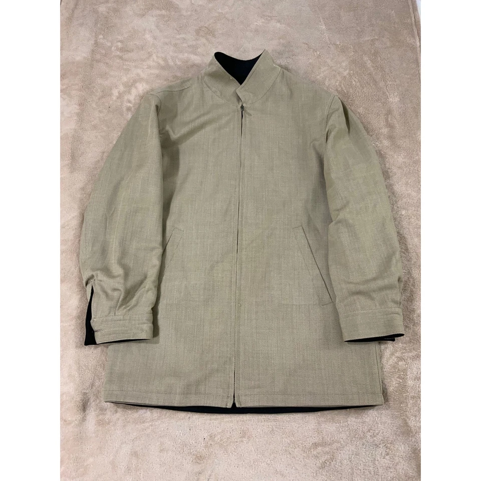 Chaqueta Abrigo Reversible Ermenegildo Zegna Para Hombre Talla S/48 Tostado/Negro Lana/Poliéster Foto 3 de 4