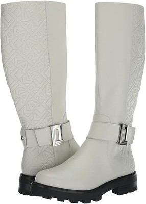KARL LAGERFELD Meara II Knee High Tall Riding Boot Soft White Size: 9.5 B NIB