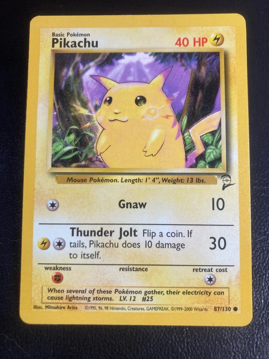 Pokémon Pikachu Pokémon TCG Base Set 2 个人收藏卡牌游戏卡| eBay