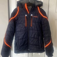 Boys F.O.G By London Fog Functional Outdoor Gear Navy Orange Lined Puffer YL