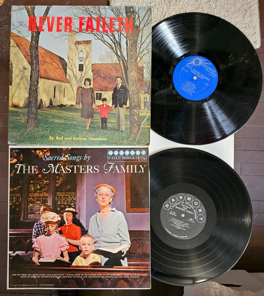 Vintage 19 LP Lot #AIY: Retro Old Time Cover Portraits Christian Sacred Gospel - Image 2 of 4