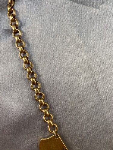 J.Crew Necklace Gold-tone Pronged Stones Crystal Pendant Accents 20 inches Vint - Picture 2 of 9