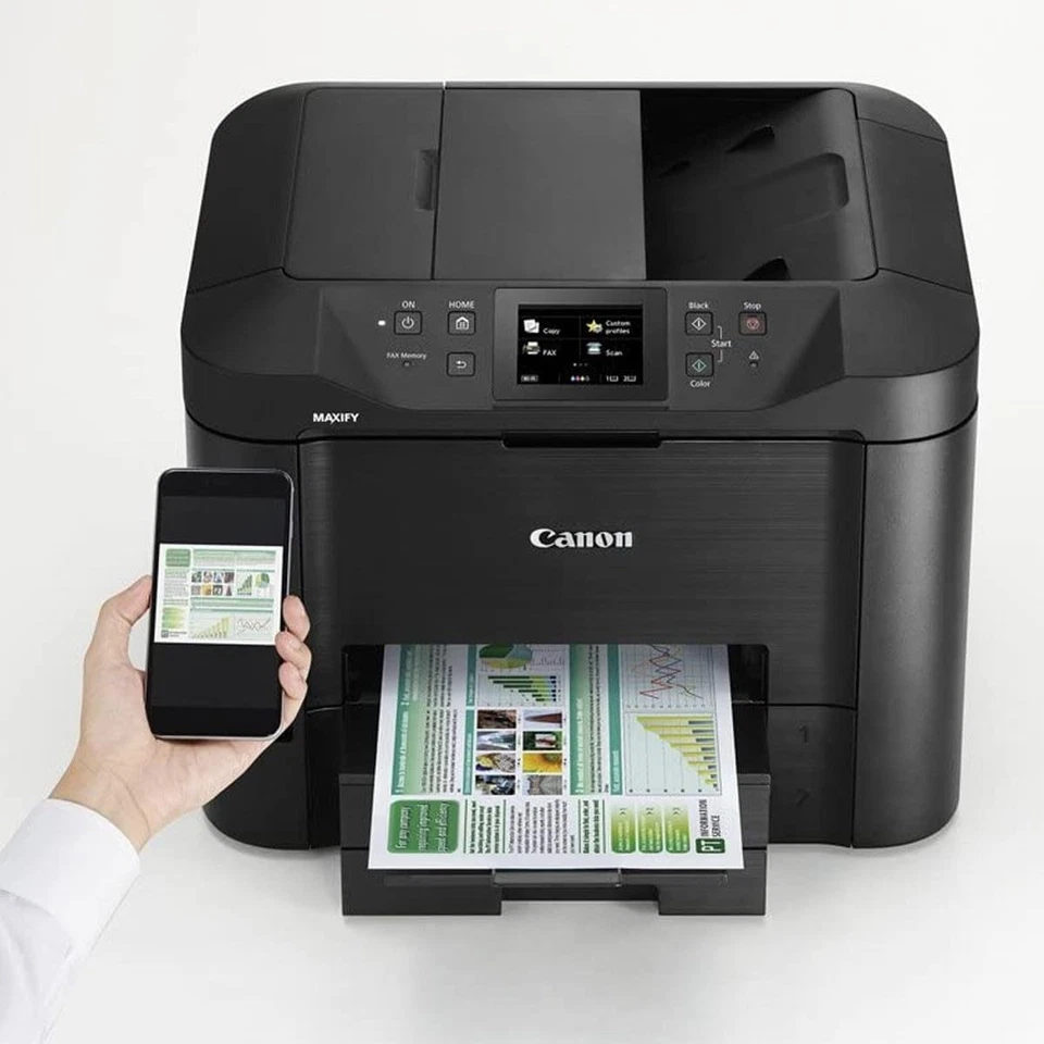 Canon Maxif MB5450 Stampante Multifunzione Inkjet, 24 ipm in Bianco e Nero, 15.5 - Immagine 2 di 4
