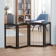 Freestanding Wire Pet Gate for Dogs, 30 inches Tall Dog Gate for The Houes, D...