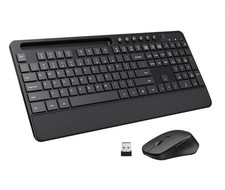 Wireless Keyboard And Mouse Combo 104 Full Size Keyboard Silent Mouse 6 Button