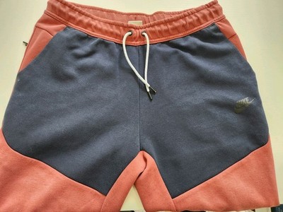 Mens Nike Tech Joggers Large Navy Burgundy Fleece Sweatpants