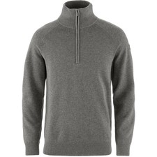 Fjallraven Ovik Lite Half Zip Men's Sweater, Grey-Melange, Medium