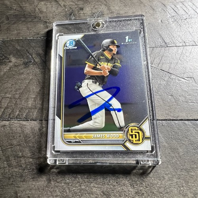 #ad James Wood 2022 Bowman Chrome 1st Prospect IP Auto #BCP 108 RC Nationals $74.99