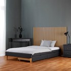 Polsterbett 90x200 cm mit Bettkasten Grau Einzelbett Bett Lattenrost Homestyle4u