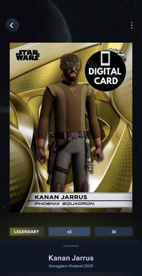 50cc KANAN JARRUS GOLD SMUGGLERS OUTPOST 25 LEGENDARY Star Wars Card Trader
