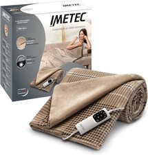 Imetec CaldoPlaid Élégance 180x140cm Coperta Riscaldabile Elettrica - Beige...