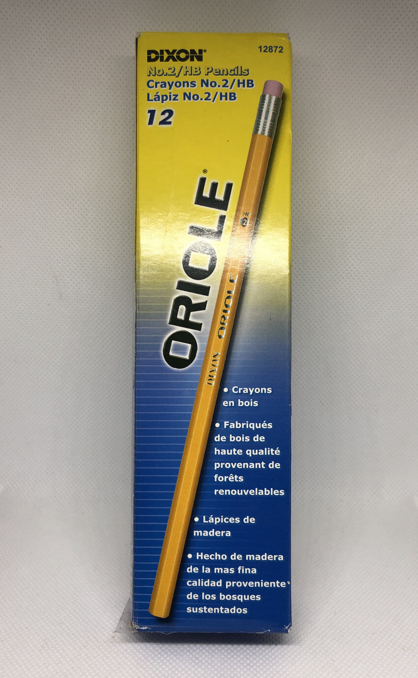 Dixon Oriole Pencils 12872 No. 2 2/HB Made in USA Lot, 2 Boxes, 24