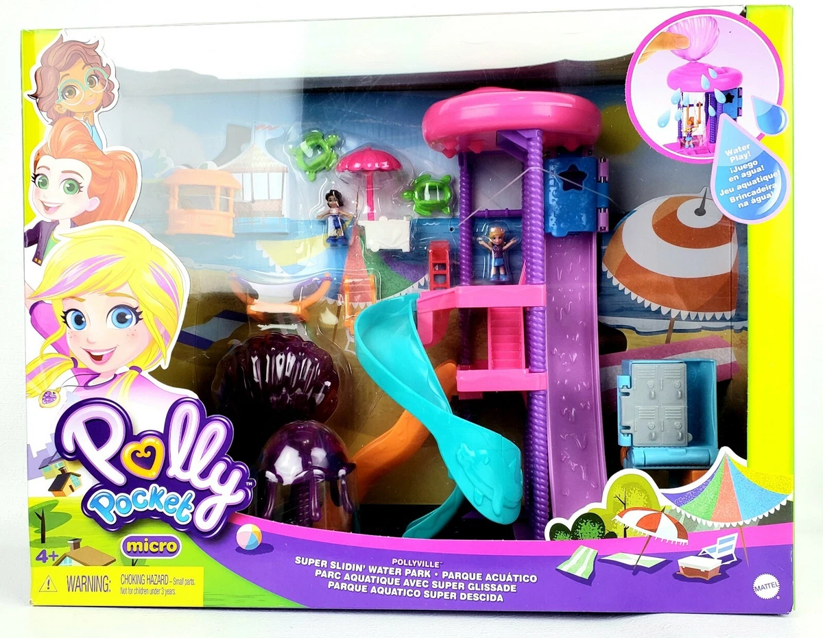 Mattel Polly Pocket Pollyville Super Slidin Water Park Playset, 1