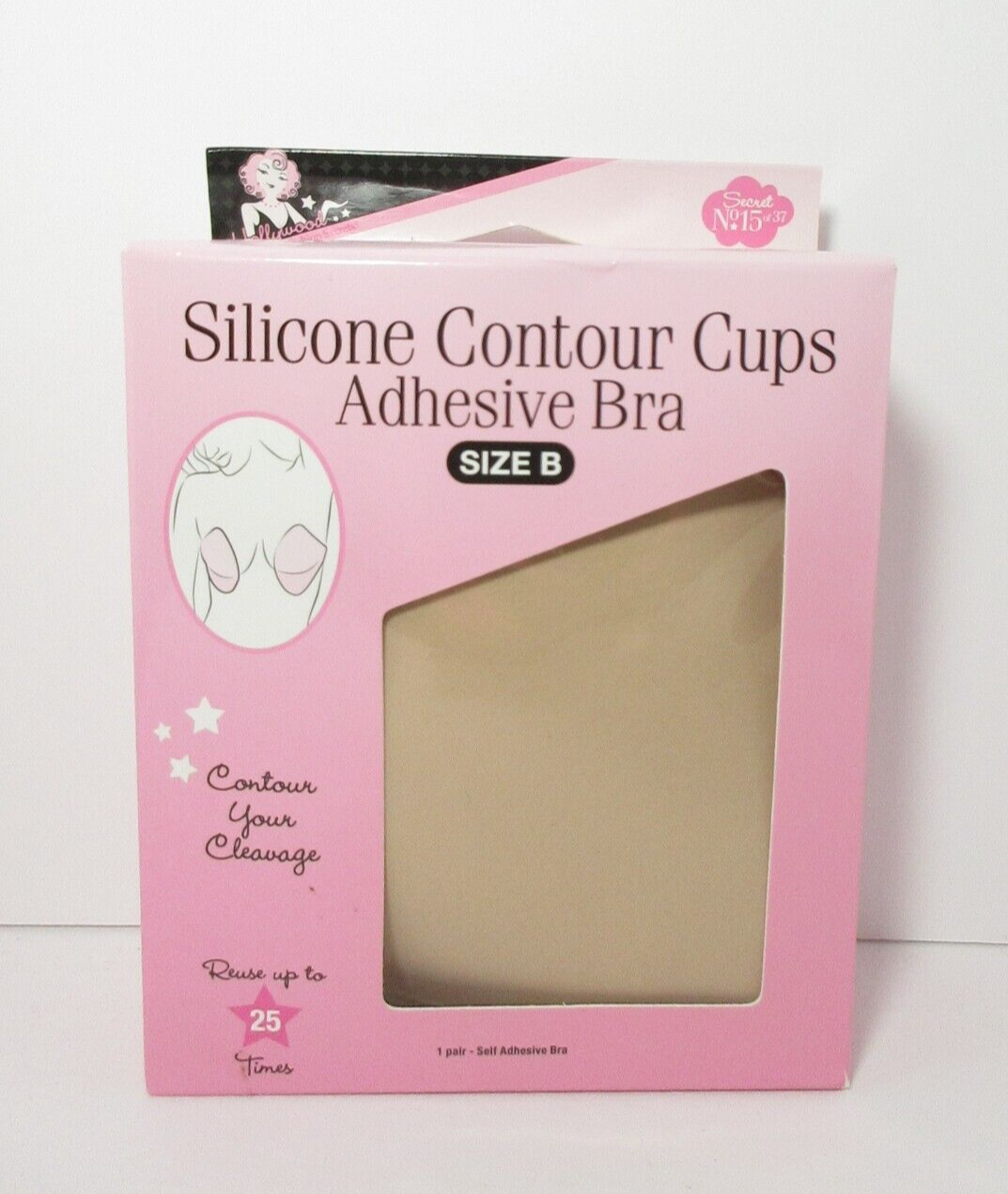 Silicone Contour Cups Adhesive Bra Size B by Hollywood Fashion Secrets