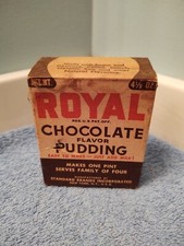 ANCIENNE boite à pudding Royal Chocloate vintage avec son contenu début années 1940 