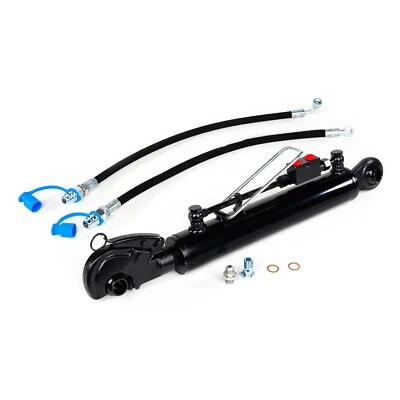 Hydraulischer Oberlenker Kat. 2+2 Fanghaken 300 mm Hub Sperrblock incl.Schläuche