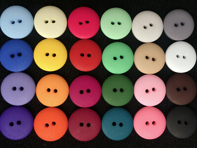 8er PACK SCHÖNE MATTE SMARTIE KNÖPFE - 30 FARBEN 11,13,14,16,18,20,22,25mm