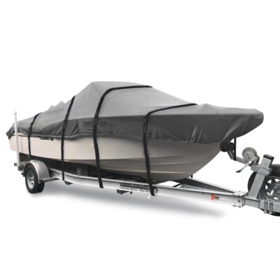 #ad 900D Marine Grade Fade and Tear Resistant Boat Cover Fits V Hull Tri Hull $135.99