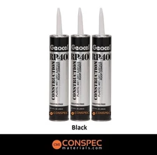 Geocel RP-400 Wet Dry Roof Cement & LEAK STOPPER Roof Patch 10oz BLACK 3-TUBES