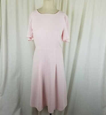 Ann Taylor Factory Fit & Flare Pale Pink Chiffon Twirl Dress Womens 6 NWT $110