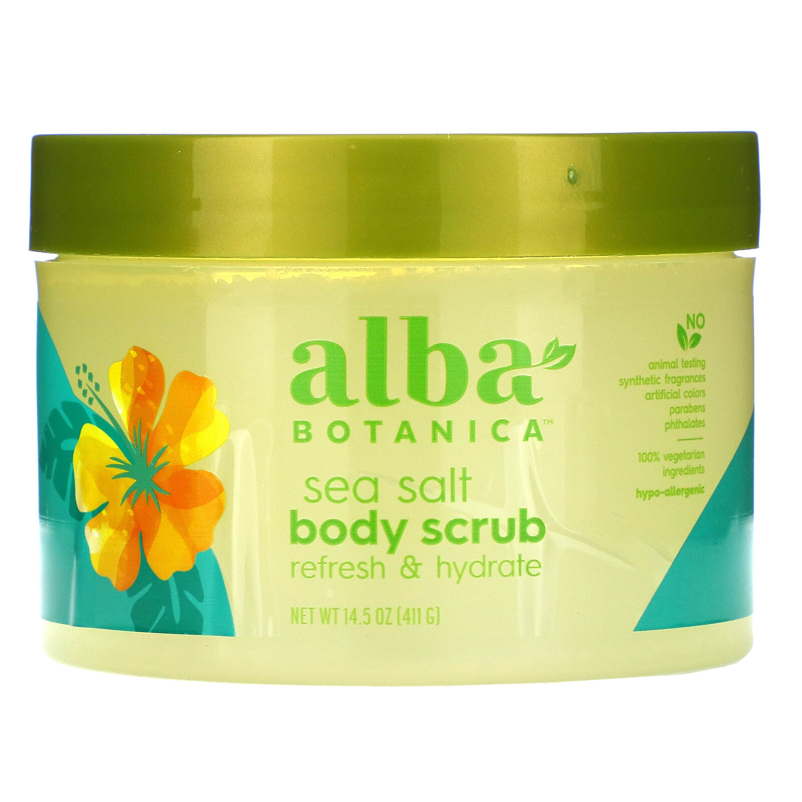 Alba Botanica Hawaiian Body Scrub 14 5 oz 411 g Hypoallergenic, Not