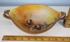Hand painted Nippon nut bowl with raised, 3-D style Chestnuts