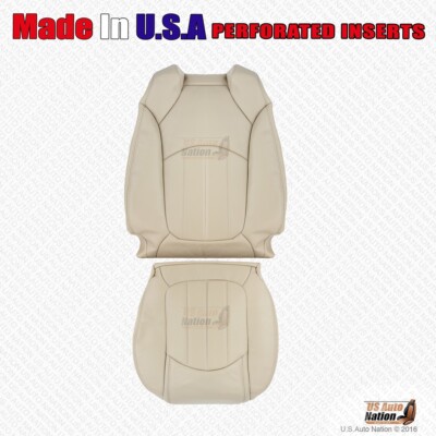 2009 to 2012 Chevy Traverse LTZ Driver Bottom & Top Perforated Leather Cover Tan