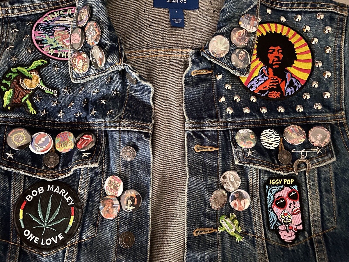70s Rock And Roll Denim battle jacket - Main Image