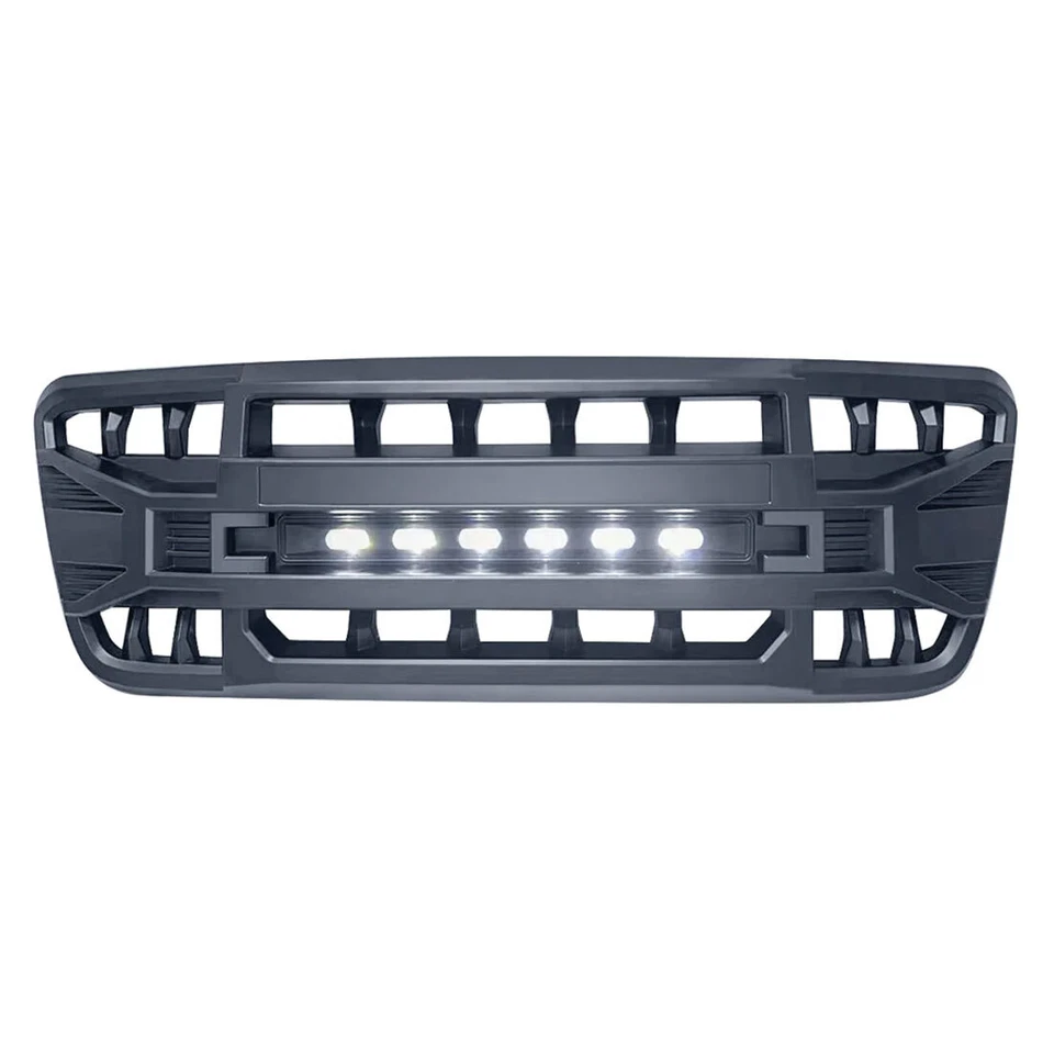 Parrilla de bomba delantera estilo armadura parrilla con luces todoterreno para Ford F150 2004-2008 Foto 3 de 4